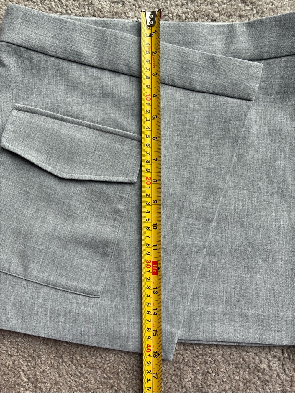 Babaton Happy Hour Skirt Grey Wrap Pocket Mini Skirt - Picture 12 of 14